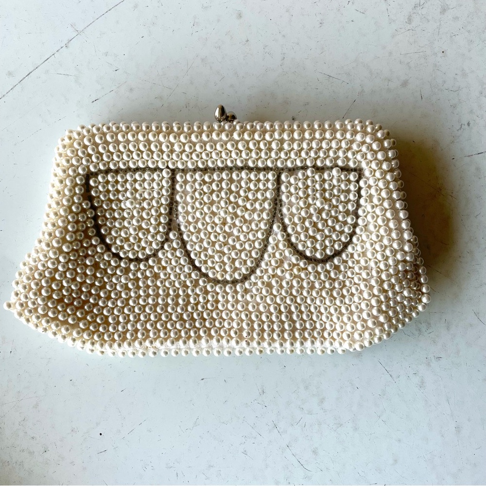 Vintage Pearl Beaded Clutch